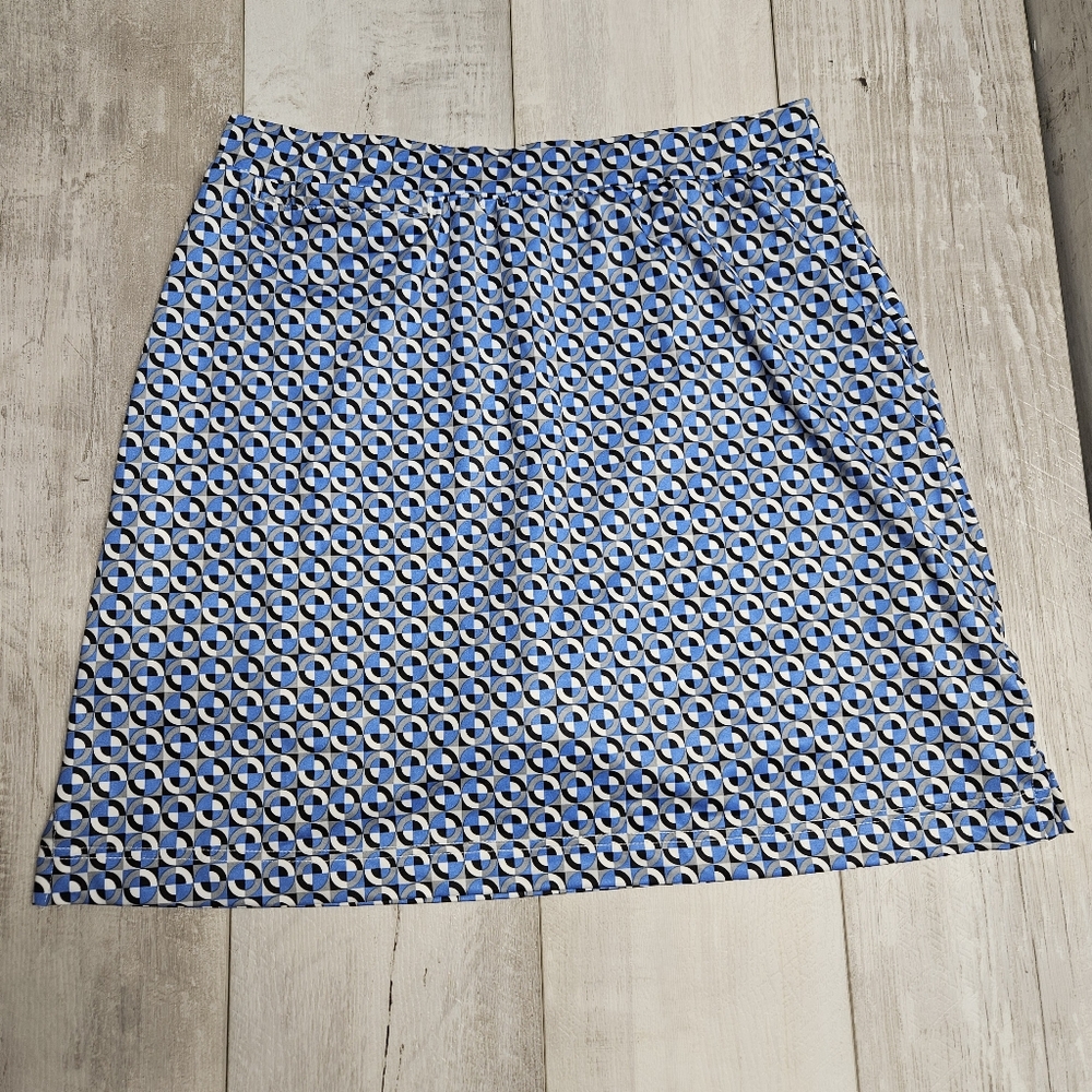 Page & Tuttle Golf Tennis Skort Skirt Large Active Blue Geometric Pickleball